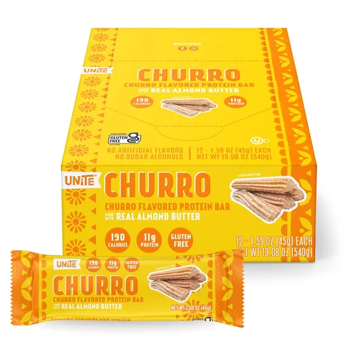 Miniatura 10 de UNiTE Baklava - Barras de proteína, paquete de 12, 1.59 onzas, 0.35 onzas de proteína, barra alta en fibra, mantequilla de almendras, ingredientes
