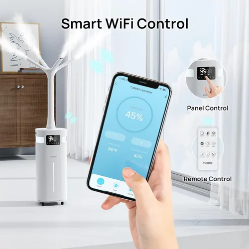 Miniatura 4 de TURBRO Humidificador comercial, habilitado para WiFi, vaporizador de aire ultrasónico de 5.3 galones/20L para habitaciones grandes de hasta 2000
