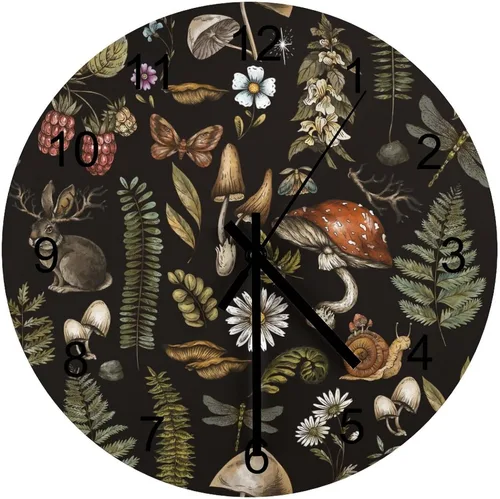 Miniatura 21 de Reloj de Pared de Flores Silencioso Sin Tictac Operado por Batería, Caricatura de los 70s Linda Flor Abstracta Pastel Margarita Reloj Floral