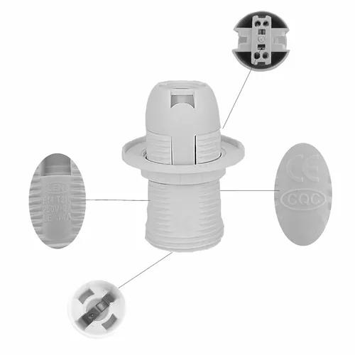 Miniatura 7 de 6 unids por paquete E14 LED bombilla portalámparas retenedor anillos y adaptador de repuesto Candelabro Candelabro lámpara zócalo