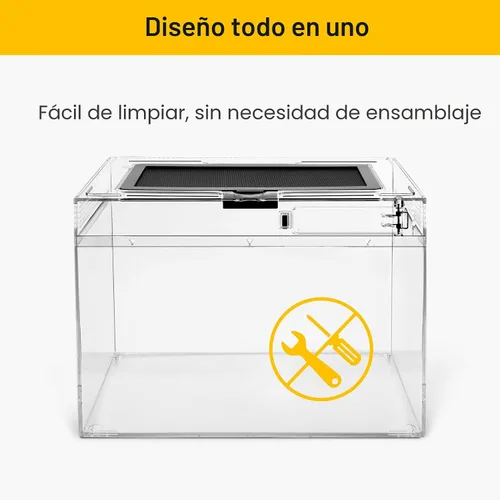 Miniatura 4 de HELIME Kit de terrario de policarbonato para reptiles, 7 piezas, hábitat para tarántula, lagartos, ranas, geckos o cangrejos ermitaños, tanque