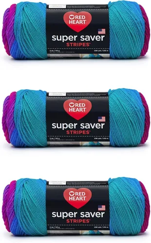 Miniatura 130 de Red Heart Hilo Super Saver, paquete de 3, estampado artístico, 3 unidades Estampado De Artista