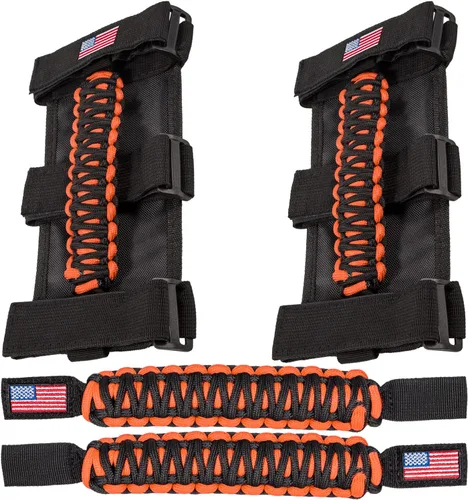 Miniatura 9 de Asas de agarre de barra enrollable + Asa de agarre para reposacabezas para Jeep Wrangler YJ TJ JK JKU JL JLU Sport Sahara Freedom Rubicon Unlimited