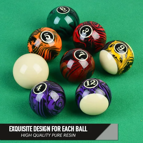 Miniatura 3 de Billiard Balls Complete 16 Ball Set, Pool Balls Billiard Set 2-1/4" Regulation Size,New Upgrade Billiards Professional Pool Table Balls Marble Swirl