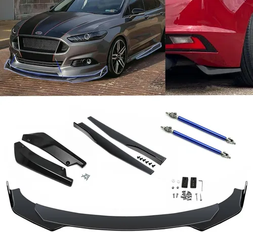 Miniatura 17 de x xotic tech Alerón Labio Universal para Parachoques Delantero Spoiler Barbilla Divisor Difusor Protector Ala Guardabarros Moldura Kit de Carrocería