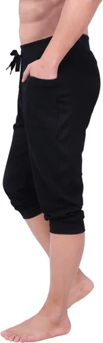 Miniatura 3 de HDE Pantalones cortos capri de yoga para hombre con bolsillos para correr