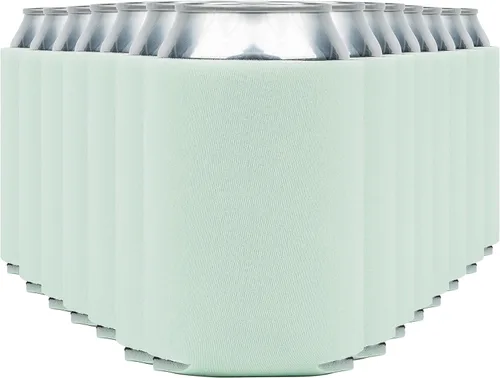 Miniatura 30 de Fundas enfriadoras de latas de cerveza en blanco (paquete de 14) fundas enfriadoras de latas de cerveza con aislamiento suave - Fundas negras lisas