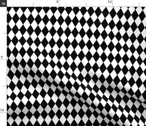 Miniatura 12 de Spoonflower Tela - Diamantes Negro Blanco Pequeño Diamante Cuadros Geométrico Impreso en Tela de Gasa Cuarto Grasa - Costura Ropa de Moda Vestidos