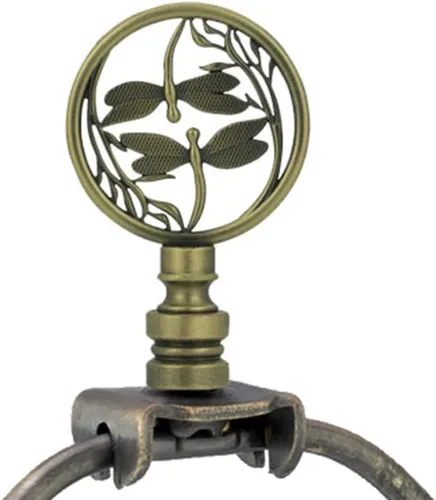 Miniatura 5 de Lámpara de diseño de libélula con perilla de tapa de doble libélula, tratamiento de hueco, diseño de libélula (bronce) - 1 unidad