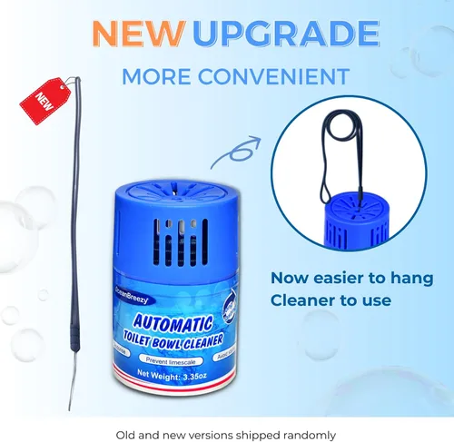 Miniatura 6 de Botellas limpiadoras automáticas de inodoro, paquete de 2 limpiadores de inodoro en tanque para prevención de acumulación de manchas, limpiador azul
