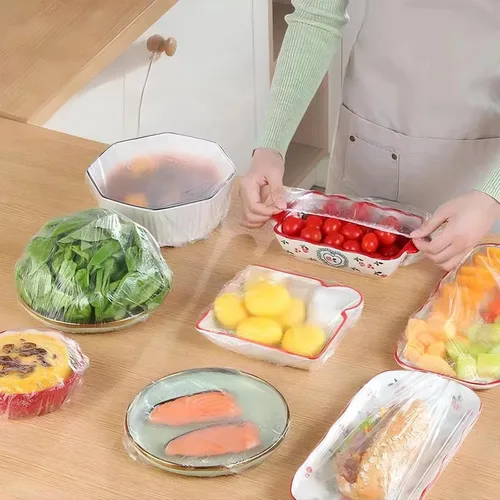 Miniatura 5 de 300 fundas elásticas reutilizables para alimentos, cubiertas elásticas para cuencos y platos para almacenamiento de alimentos a prueba de pan