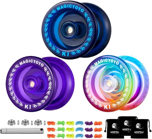 Miniatura 9 de Magicyoyo - YoYo K1-Plus con bolsa Yoyo + 3 cuerdas y guante Yo-Yo de regalo, K1 Responsive nueva versión, Azul