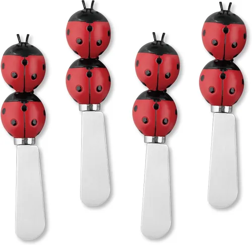 Miniatura 8 de Supreme Housewares Black Bear - Esparcidores de queso pintados a mano, mangos de resina con cuchillas de acero inoxidable para untar queso crema