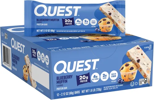 Miniatura 17 de Quest Nutrition Barra de proteína de trozos de chocolate menta, alto en proteínas, bajo en carbohidratos, sin gluten, apto para ceto, 12