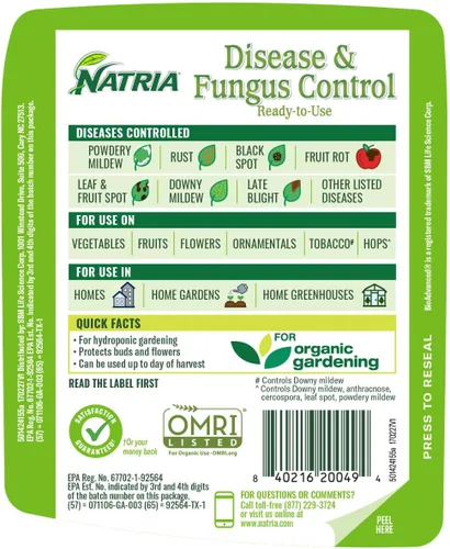 Miniatura 8 de NATRIA Control de enfermedades y hongos, listo para usar, 24 onzas, fungicida de cobre líquido, fungicida de cobre en aerosol para plantas