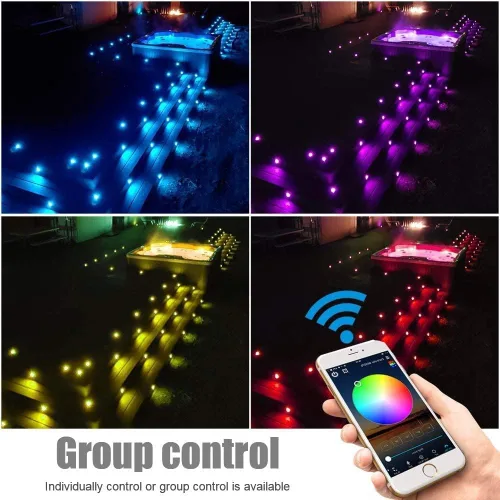 Miniatura 8 de Iluminación RGB para cubierta φ1.22, luces de cubierta impermeables para exteriores, luces de bajo voltaje de 12 V con control remoto, luz