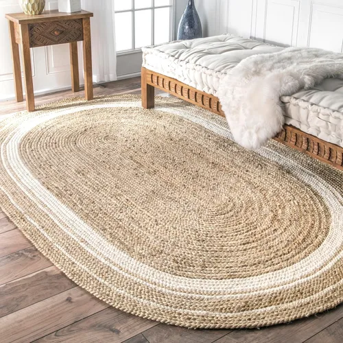 Miniatura 16 de nuLOOM Rikki - Alfombra costera trenzada de yute, 2 pies 6 pulgadas x 10 pies, color blanco hueso Rikki Blanquecino
