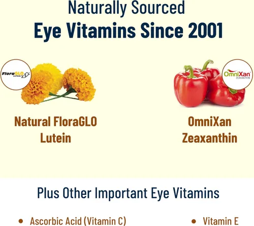 Miniatura 3 de Vitaminas para los ojos AREDS 2 sin zinc - Vitaminas para los ojos sin zinc - Zeaxantina más luteína vitaminas para los ojos - VCaps sin soja - Sin