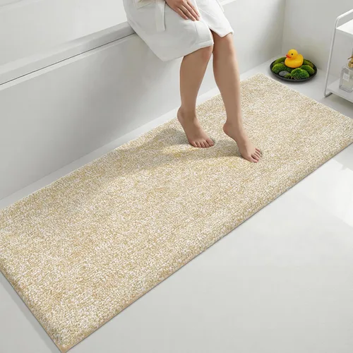 Miniatura 64 de Yimobra Alfombra de baño acolchada antifatiga, antideslizante, lavable, de microfibra suave y densa para lavabo, ducha, pies cansados, cómodo