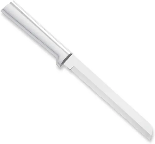 Miniatura 6 de Rada Cuchillo de pan para cubiertos con hoja dentada con resina de acero inoxidable, fabricado en los Estados Unidos, paquete de 1, mango negro