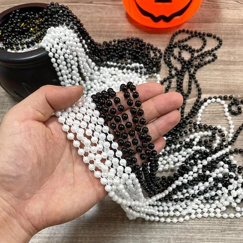 Miniatura 3 de Paquete de 32 collares largos de perlas de los años 20, joyería de disfraces, collar de perlas falsas de Gatsby a granel, collar de perlas