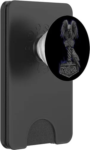 Miniatura 6 de Mitología nórdica vikinga Thor's Mjolnir Odin Huginn & Muninn PopSockets MagSafe PopGrip para iPhone