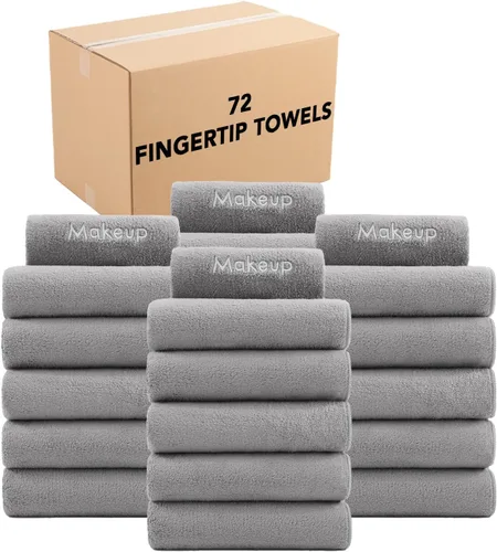 Miniatura 10 de Arkwright - Paquete de 6 toallas desmaquillantes para la cara de forro polar coral, toallas faciales ultrasuaves y reutilizables, limpieza facial