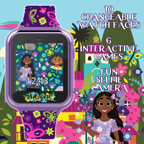 Miniatura 4 de Accutime Disney Encanto - Reloj inteligente para niños y niñas, reloj inteligente interactivo con cámara selfie, juegos, grabadora de voz y video