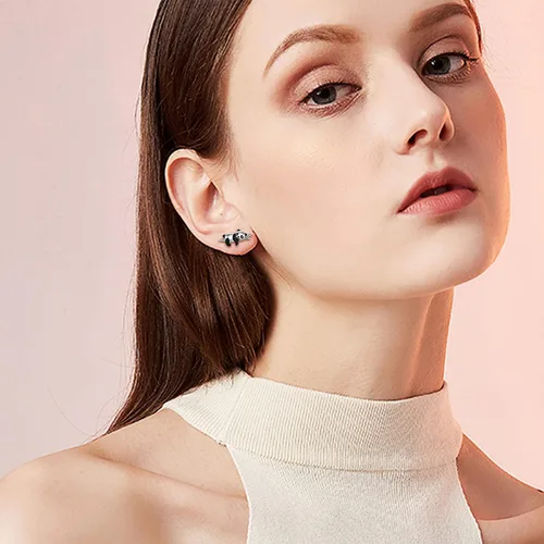 Miniatura 5 de Pendientes de animal de plata de ley 925 con diseño de pandakoalaperezoso, joyería de animales, regalo para mujeres y niñas, aretes hipoalergénicos