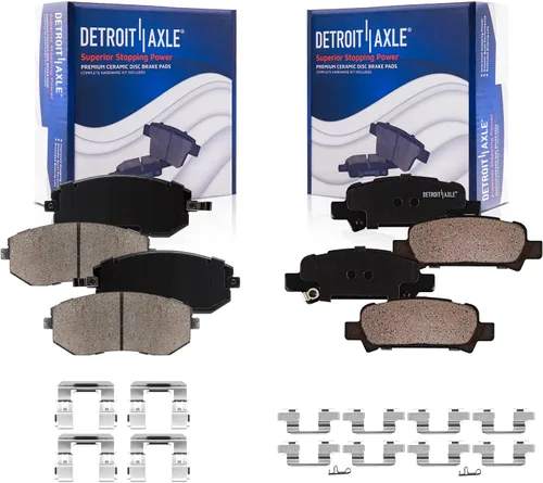 Miniatura 100 de Detroit Axle - Pastillas de Freno para Nissan Altima Sentra 350Z Juke INFINITI G35, Pastillas de Freno Cerámica Delanteras y Traseras Reemplazo