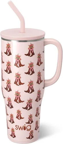 Miniatura 41 de Swig Life - Taza Mega de 40 onzas, Taza de 40 oz con asa y pajita, apta para portavasos, apta para lavavajillas, taza aislante extra grande