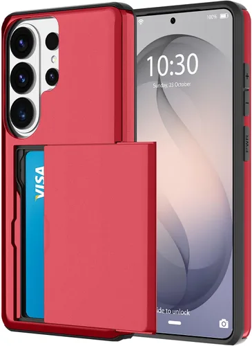 Miniatura 103 de Funda tipo cartera para Samsung Galaxy S22 Ultra con 4 ranuras para tarjetas de crédito a prueba de golpes, funda híbrida de protección reforzada