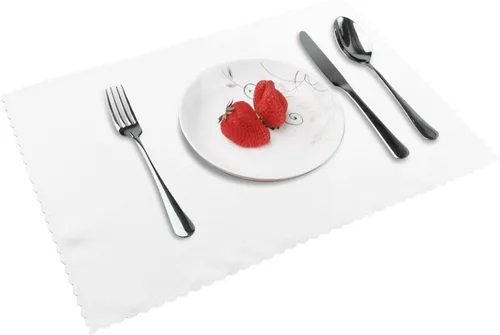 Miniatura 10 de Rectangular Placemats Set of 4, Heat Resistant Cartoon Banana Printed Kitchen Dining Table Mats