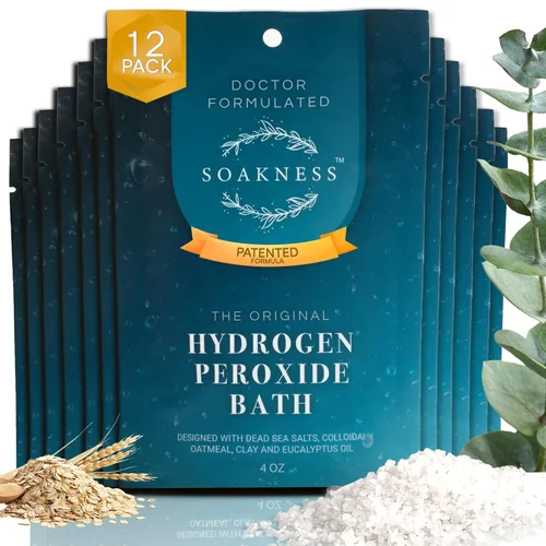 Miniatura 9 de Soakness Sales de baño de sal de Epsom con peróxido de hidrógeno, fabricado en Estados Unidos, sales de baño patentadas, recuperación muscular