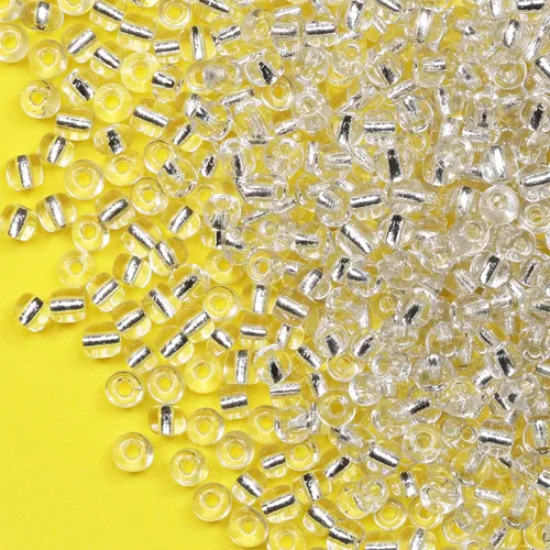 Miniatura 6 de Cuentas de semillas doradas transparentes de 4 mm al por mayor para hacer joyas, 110 gramos, aproximadamente 1600 piezas, cuentas de vidrio 6/0
