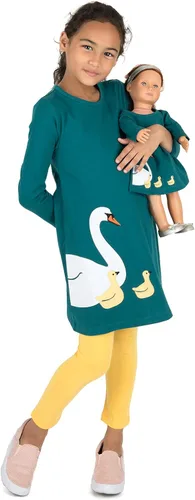 Miniatura 31 de Leveret - Conjunto de vestidos a juego para niña y para muñeca, 100% algodón, gran variedad de estilos, (tallas de 2 a 14 años)