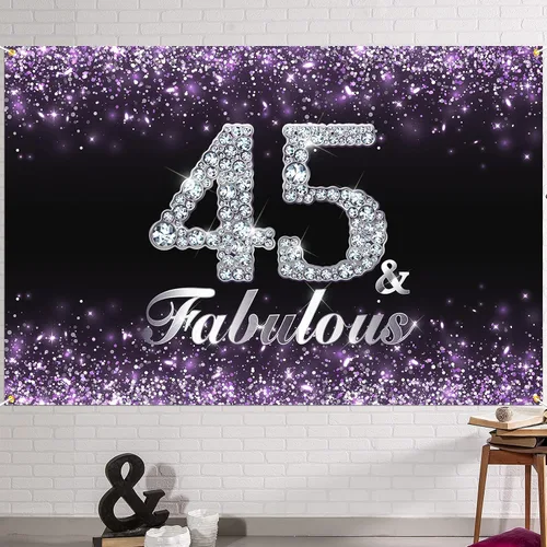 Miniatura 8 de HAMIGAR Fondo de pancarta de feliz cumpleaños número 10 de 6 x 4 pies, suministros de fiesta de cumpleaños para niñas, color morado