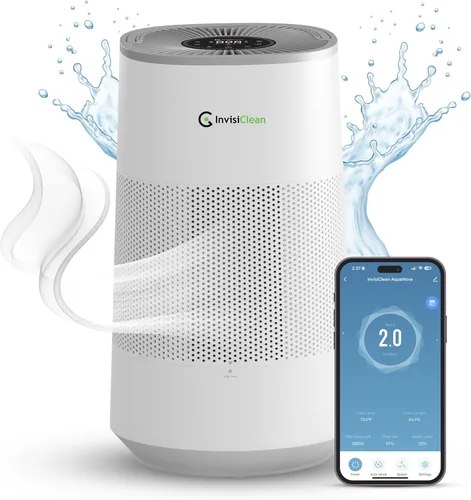 Combo de purificador de aire y humidificador todo en uno para dormitorio, humidificador y purificador de aire inteligente 2 en 1 silencioso para el