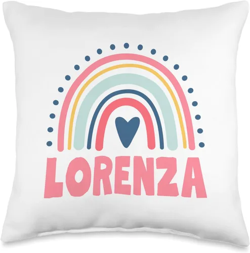 Idea Regalo Personalizzata con Nome Gifts Idea Lorenza Name Custom Woman Myth Legend - Almohada para fiesta de cumpleaños, 16 x 16 pulgadas,