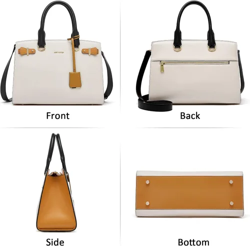 Miniatura 7 de BOSTANTEN Bolso de cuero para mujer, bolso de diseñador con asa superior, bolso cruzado, Bolsas colgantes de cuero para mujer