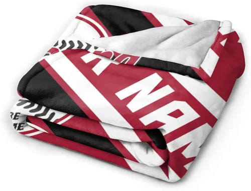 Miniatura 3 de Wream Manta personalizada para fanáticos de la cama, regalo de béisbol con nombre y número de ciudad de béisbol, manta de forro polar de invierno