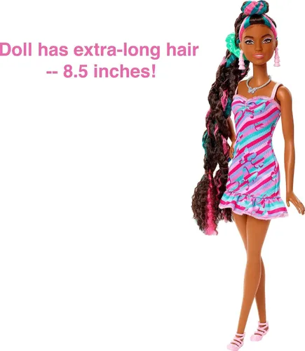 Miniatura 5 de Barbie Muñeca Totally Hair, temática de mariposa con cabello de fantasía de 8.5 pulgadas y 15 accesorios de peinado