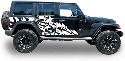 Miniatura 5 de Adhesivo Vinilo Grande para Puerta Lateral Compatible con Jeep Wrangler JL JK 2007-2019 - Presente (952)