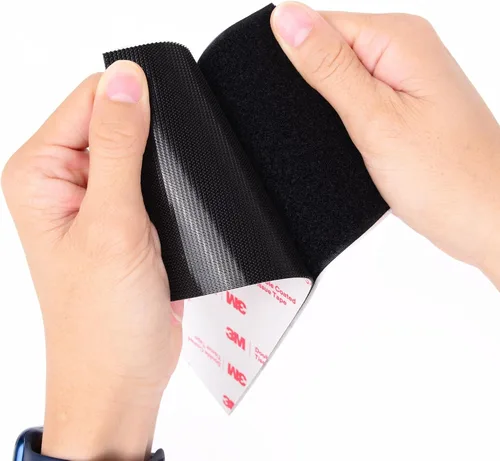 Miniatura 10 de Cinta de gancho y bucle de 1 pulgada x 20 pies, tira de adhesión resistente, cinta autoadhesiva de enclavamiento, tiras de montaje adhesivas