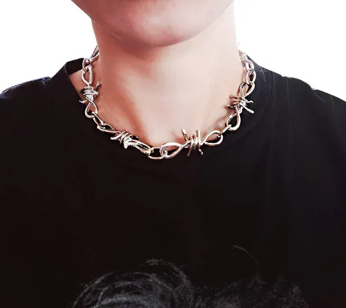 Miniatura 3 de Eyraevor Gargantilla gótica de hombre y mujer Punk Rock Hip Hop collar cadena
