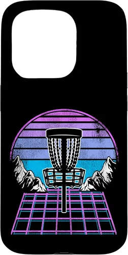 Miniatura 13 de Disco Golf Basket 90s Synthwave Sunset Retrowave Frisbee Golf Case para iPhone 15