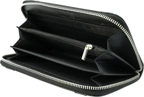 Miniatura 5 de Ro Rox Omnium Alternative Goth 666 Baphomet Pentagram - Cartera de piel sintética, Negro -, Cartera