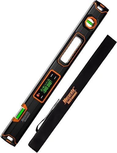 Miniatura 9 de Mecurate Nivel Digital de 10 Pulgadas, Herramienta de Nivel de Torpedo Profesional de Precisión Inteligente, Pantalla LCD Brillante, Alertas