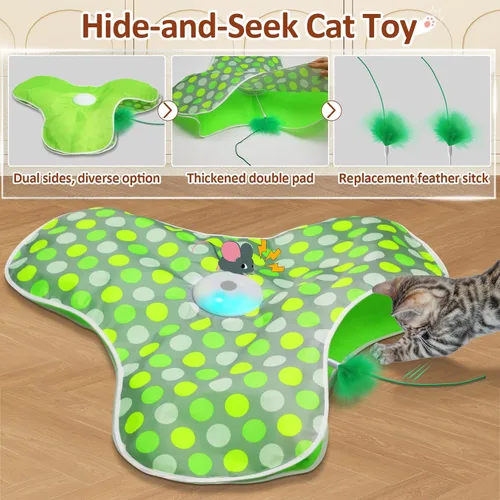 Miniatura 2 de Sofolor Juguete interactivo para gatos, juguetes automáticos para gatos de interior, juguete para gatos de escondite con activación por movimiento