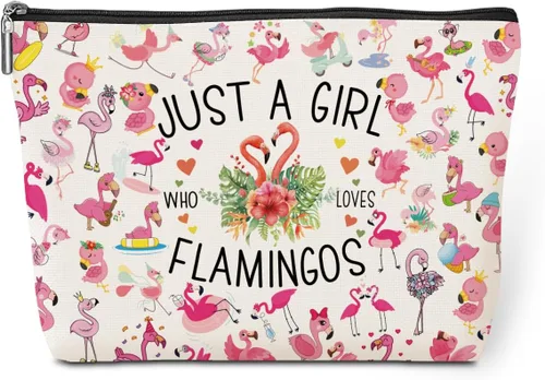 Miniatura 15 de jeilink Linda chica ama a los animales, bolsa de maquillaje divertida de viaje, bolsa de aseo de viaje, recuerdos de fiesta de animales, decoración